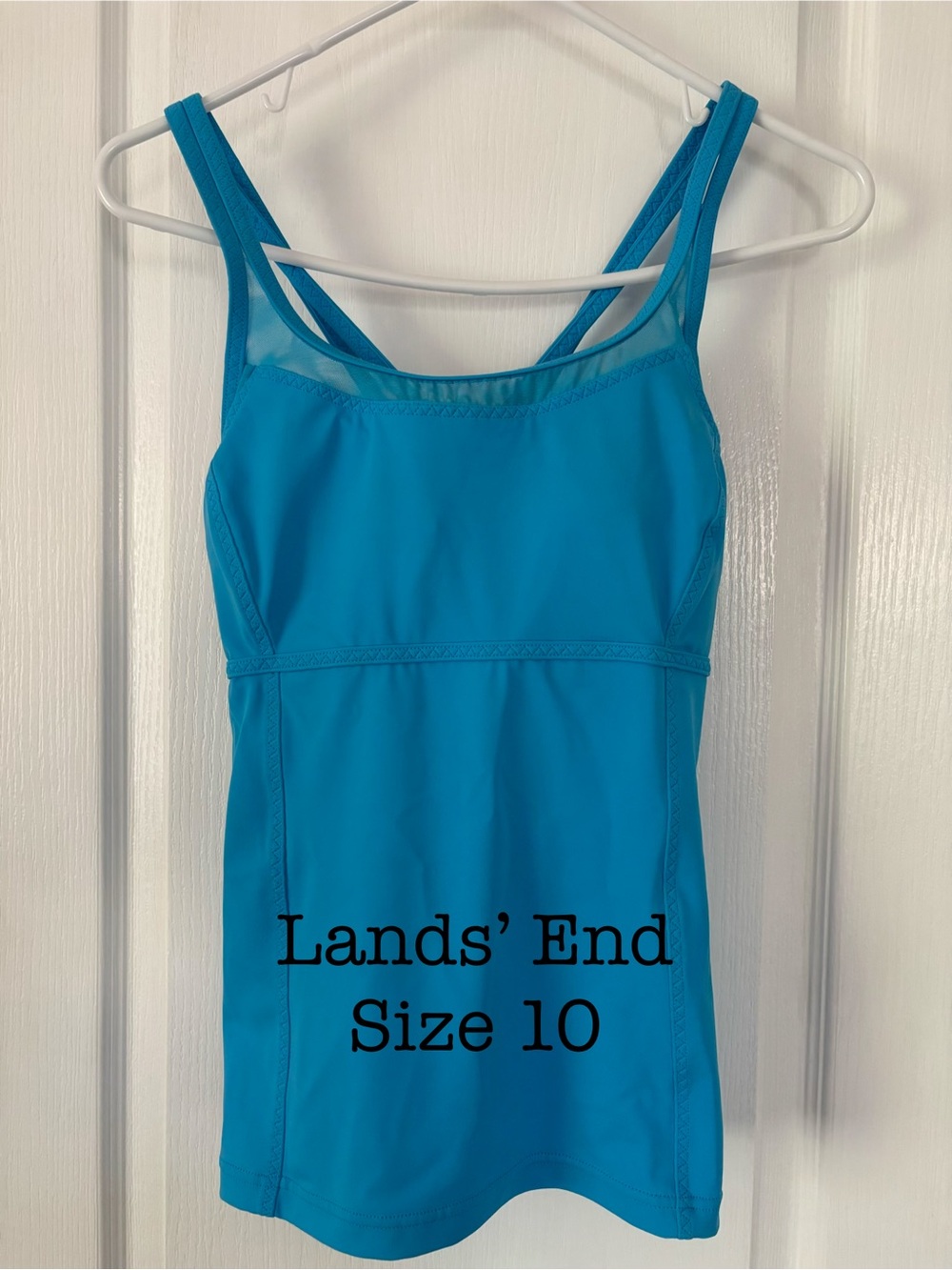 Lands' End Tankini Swim Top Size 10